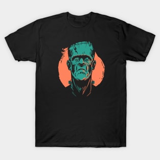 Creepy Frankenstein Face // Classic Halloween Monster T-Shirt